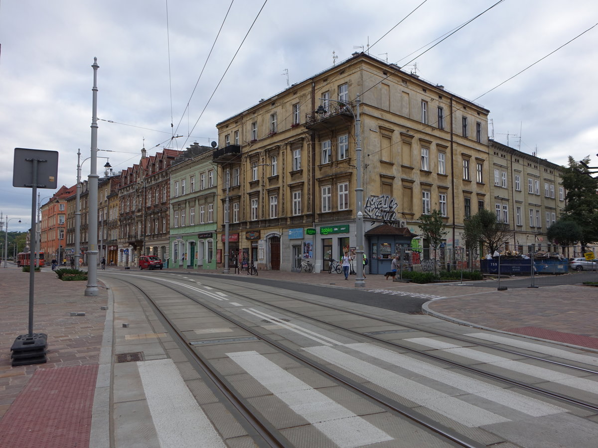 Krakau, Gebude an der Krakowska Strae im Stadtteil Kazimierz (04.09.2020)