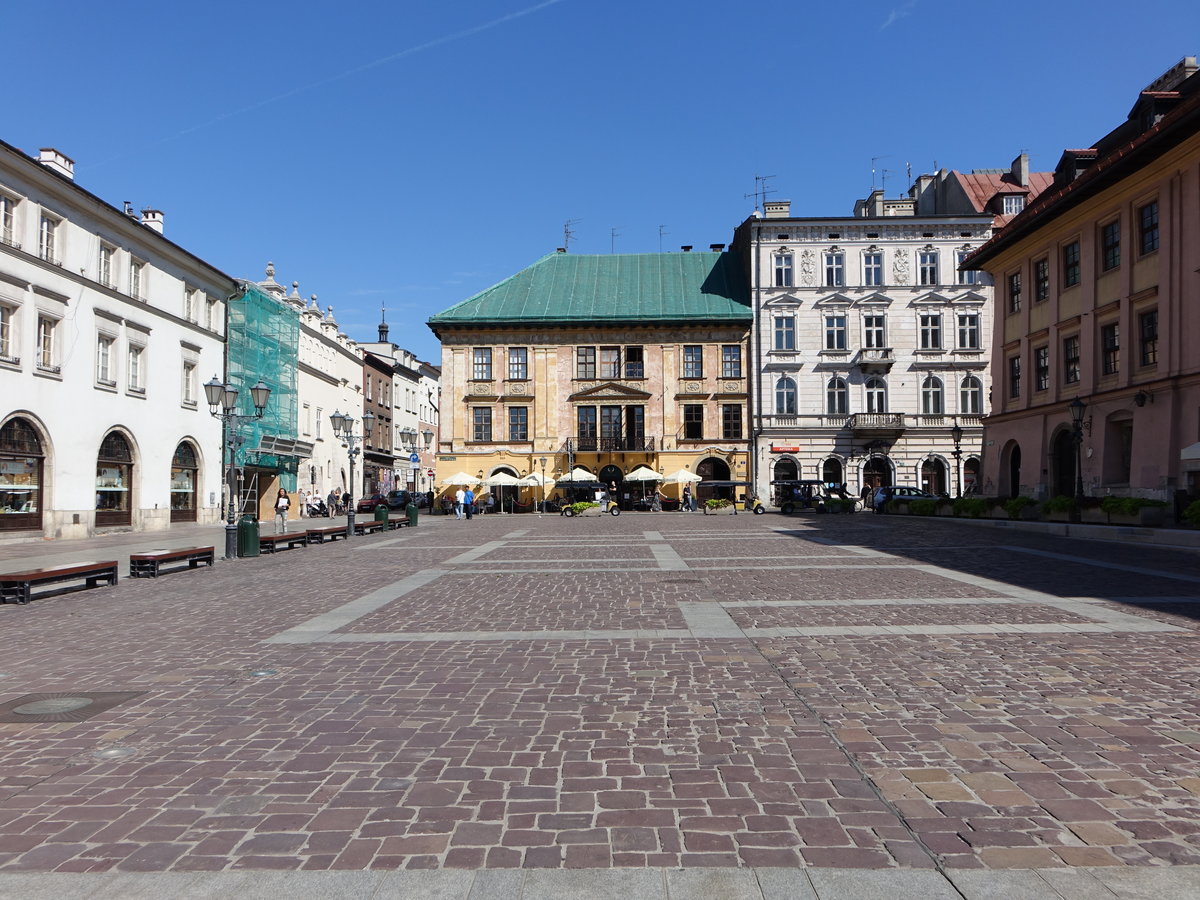 Krakau, historische Gebude am Maly Rynek (04.09.2020)