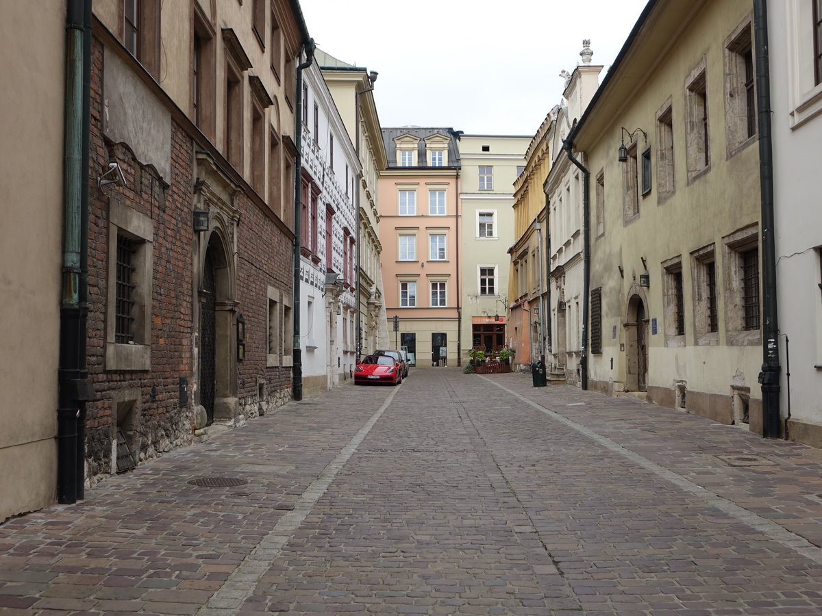 Krakau, historische Gebude in der Senacka Strae (04.09.2020)