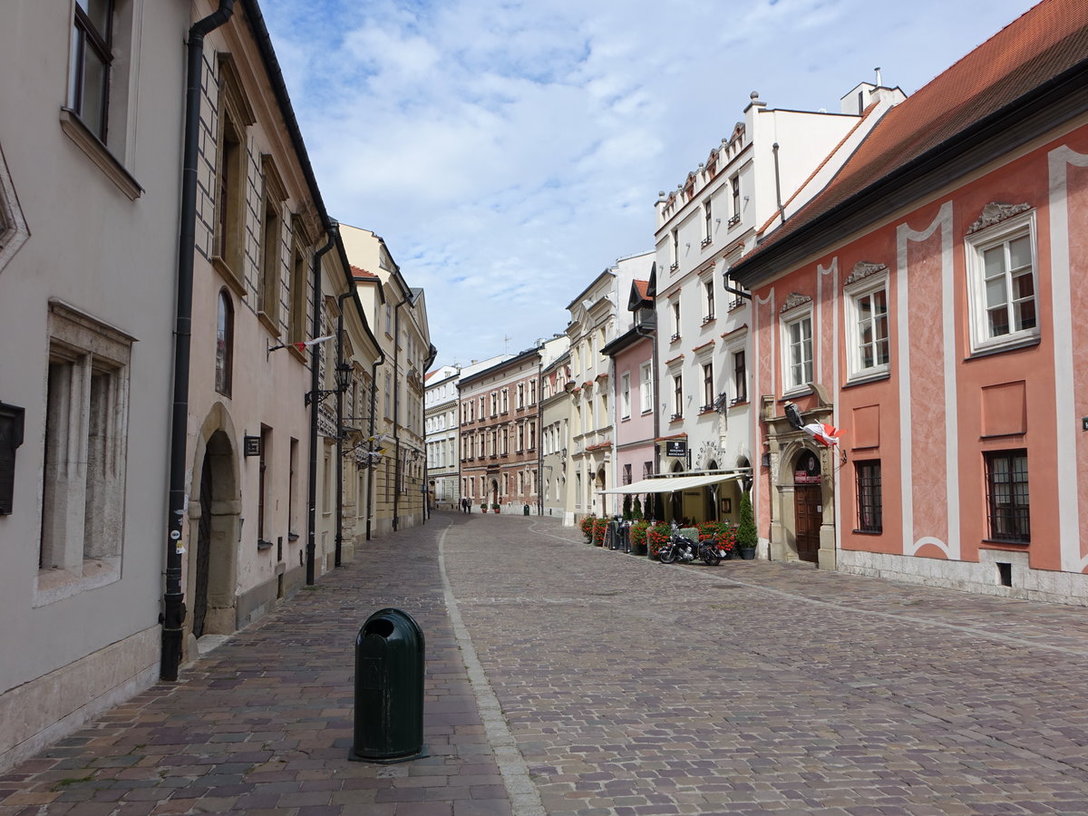 Krakau, historische Huser in der Kanonicza Strae (04.09.2020)