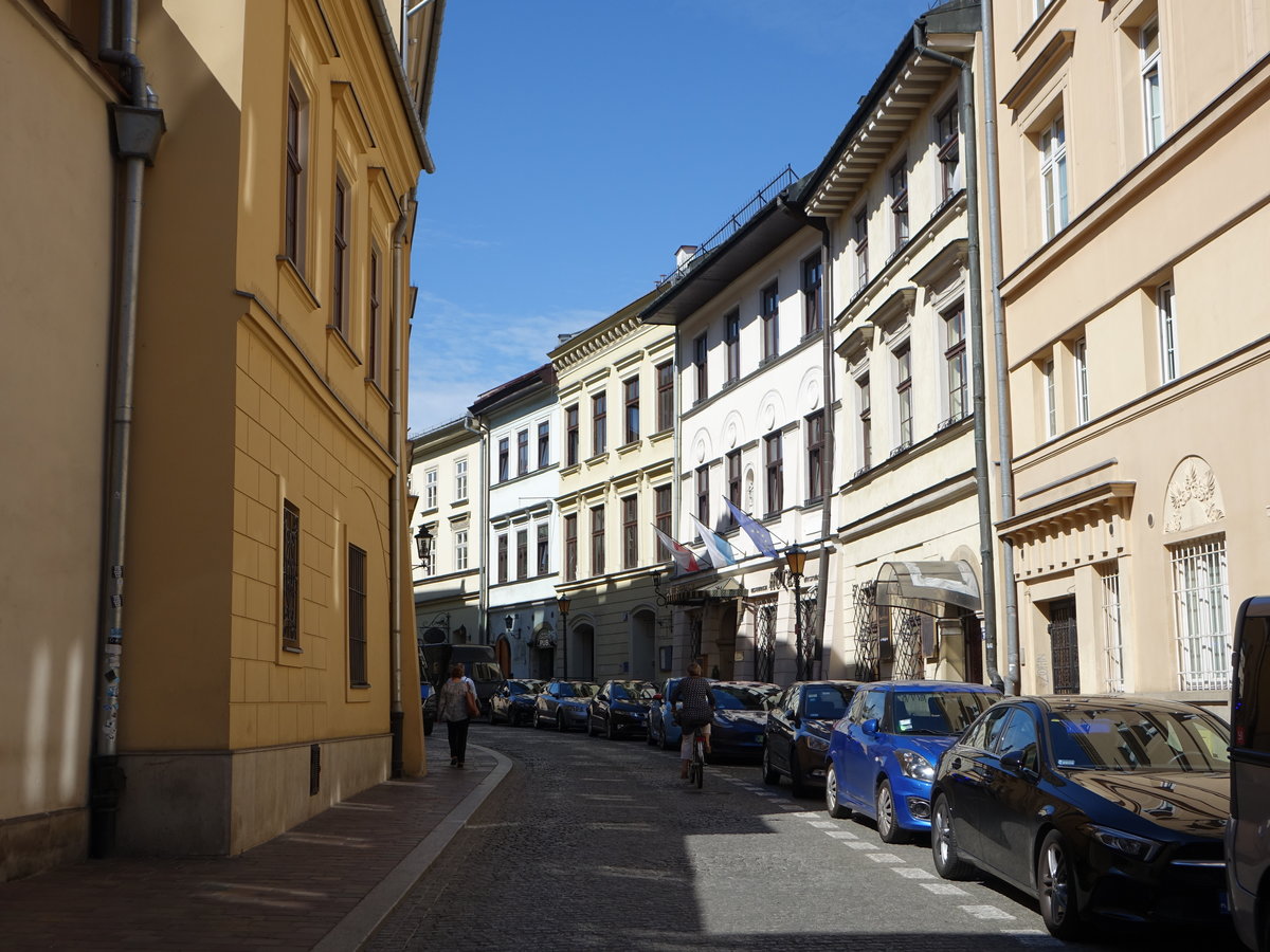 Krakau, historische Huser in der Mikolajska Strae (04.09.2020)