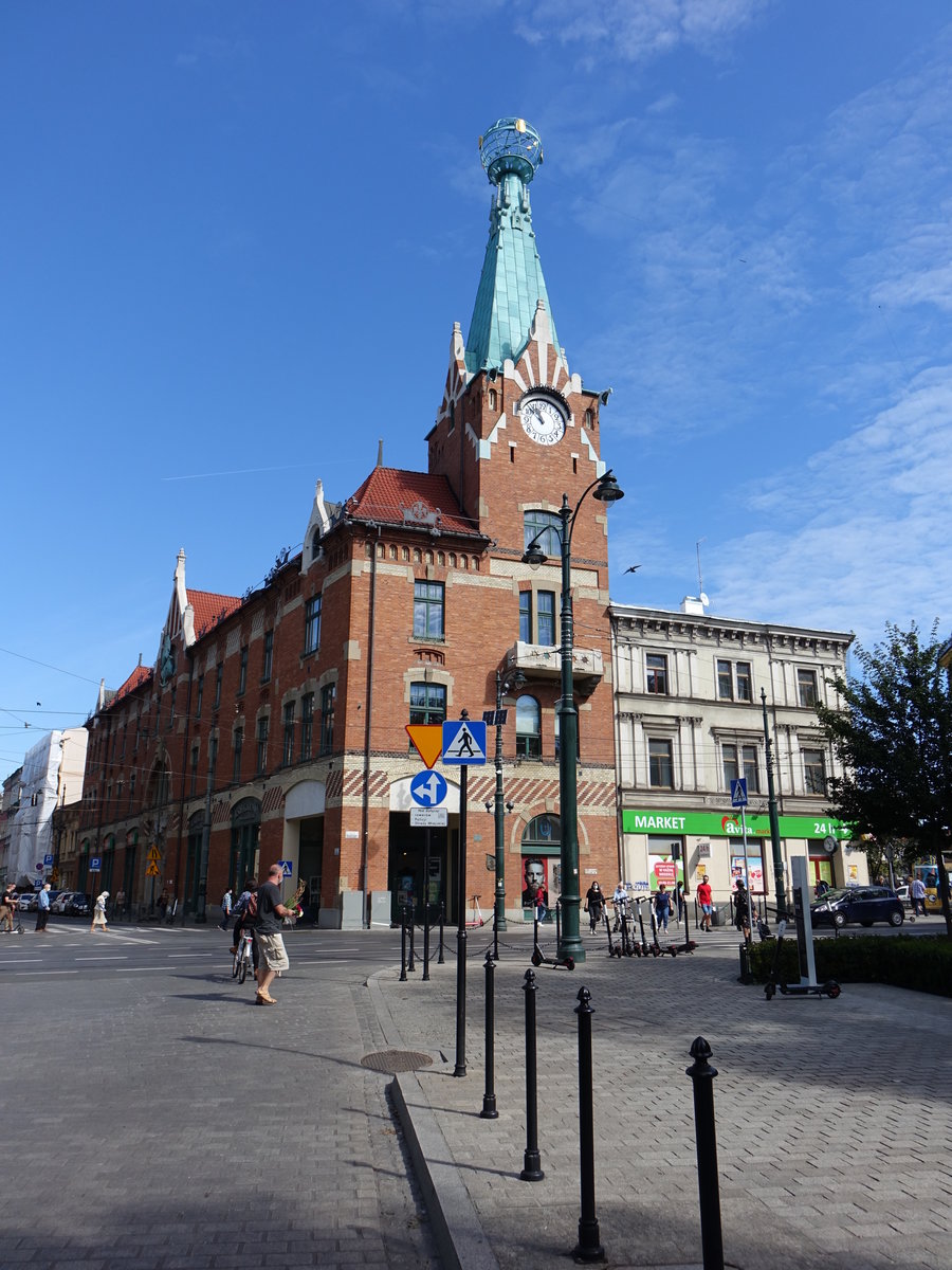 Krakau, Hotel mit Uhrturm an der Basztowa Strae (04.09.2020)