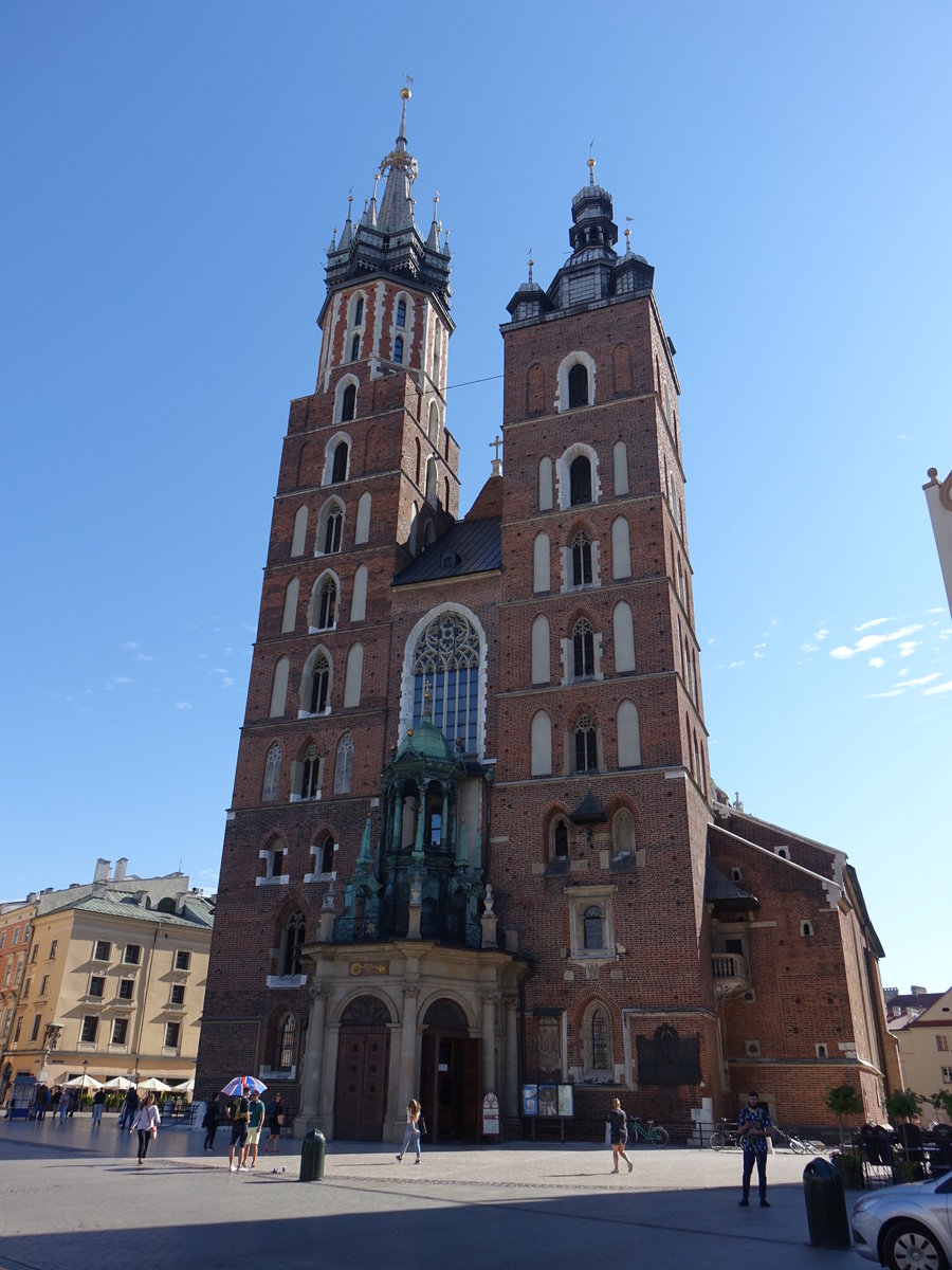 Krakau, Marienbasilika, erbaut ab dem 13. Jahrhundert (04.09.2020)