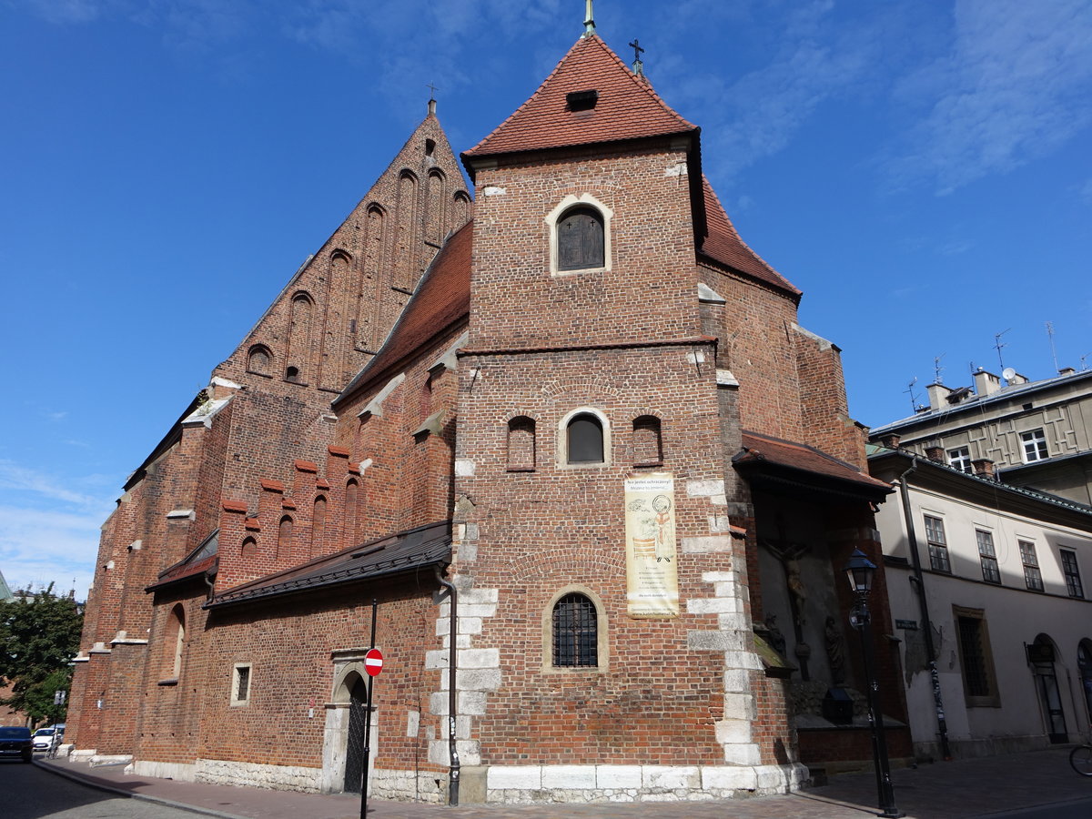 Krakau, St. Markus Kirche der Augustinerchorherren, erbaut im 15. Jahrhundert (04.09.2020)