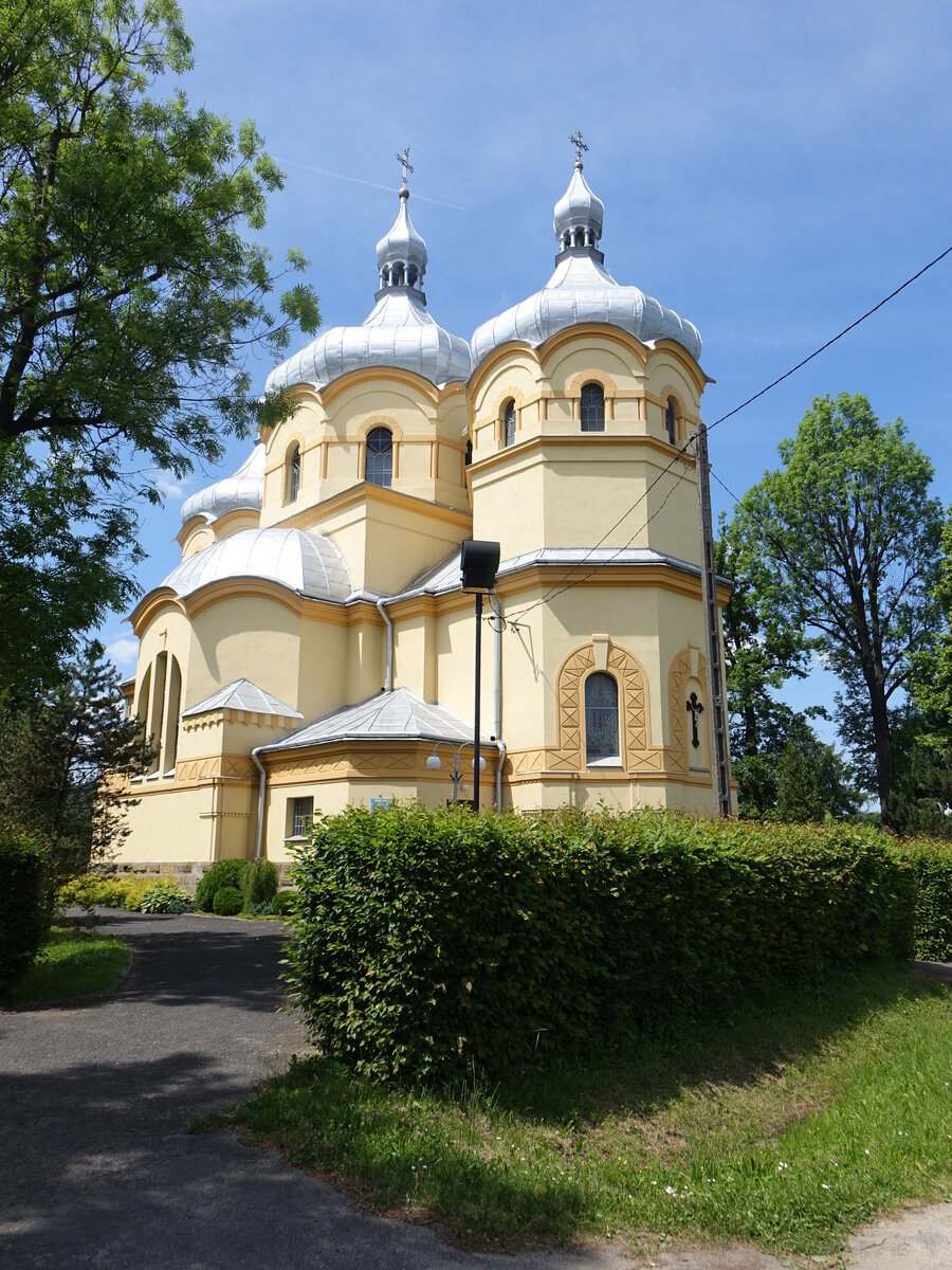 Krasna, Pfarrkirche Unbeflecktes Herz der Heiligen Jungfrau Maria, erbaut 1914 (17.06.2021)