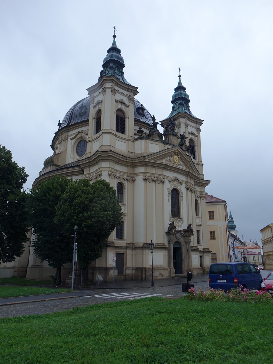 Kromeriz / Kremsier, Piaristenkirche St. Johannes, erbaut im 18. Jahrhundert (04.08.2020)