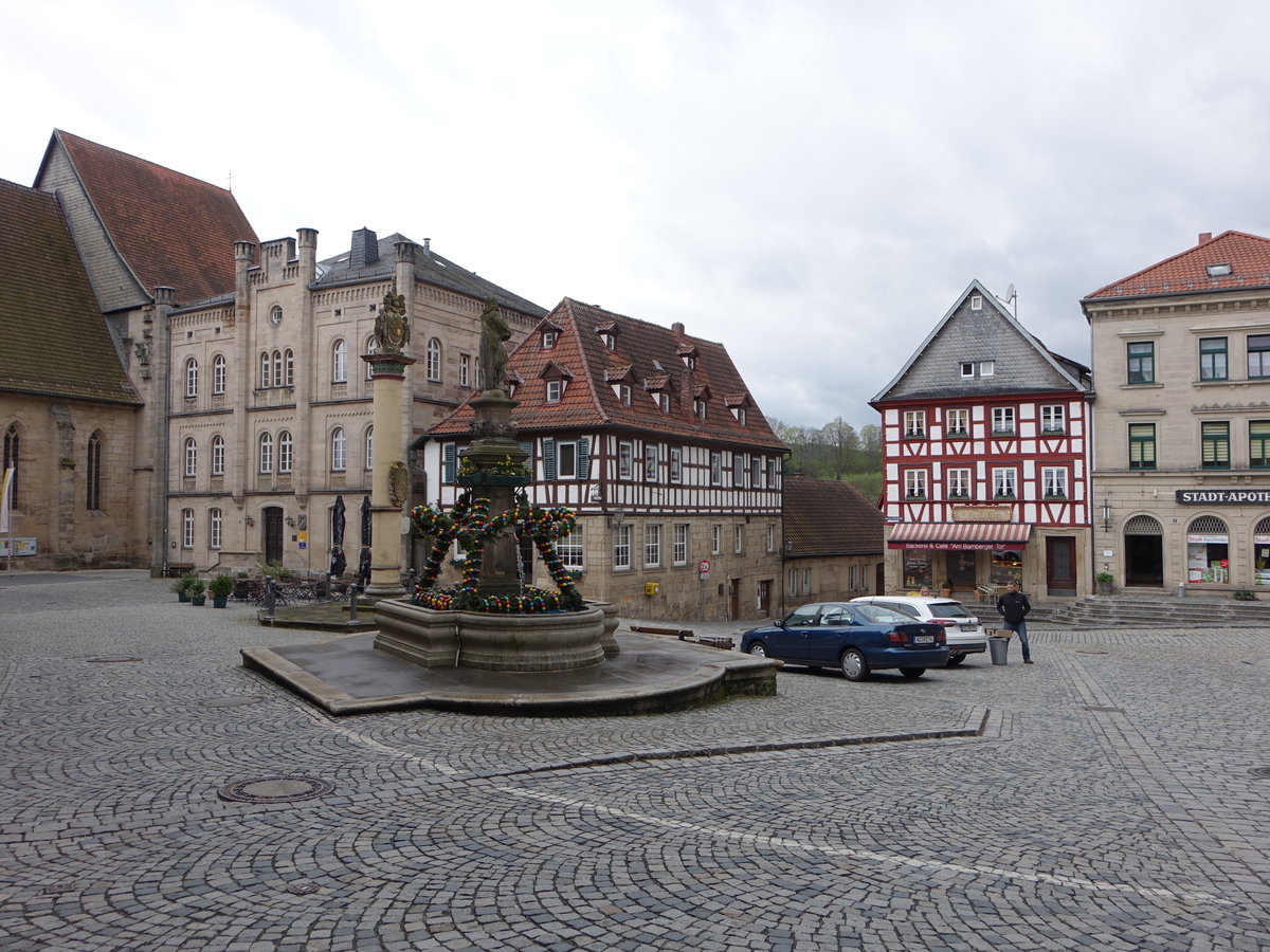 Kronach, Michaelsbrunnen am Melchior Otto Platz (15.04.2017)