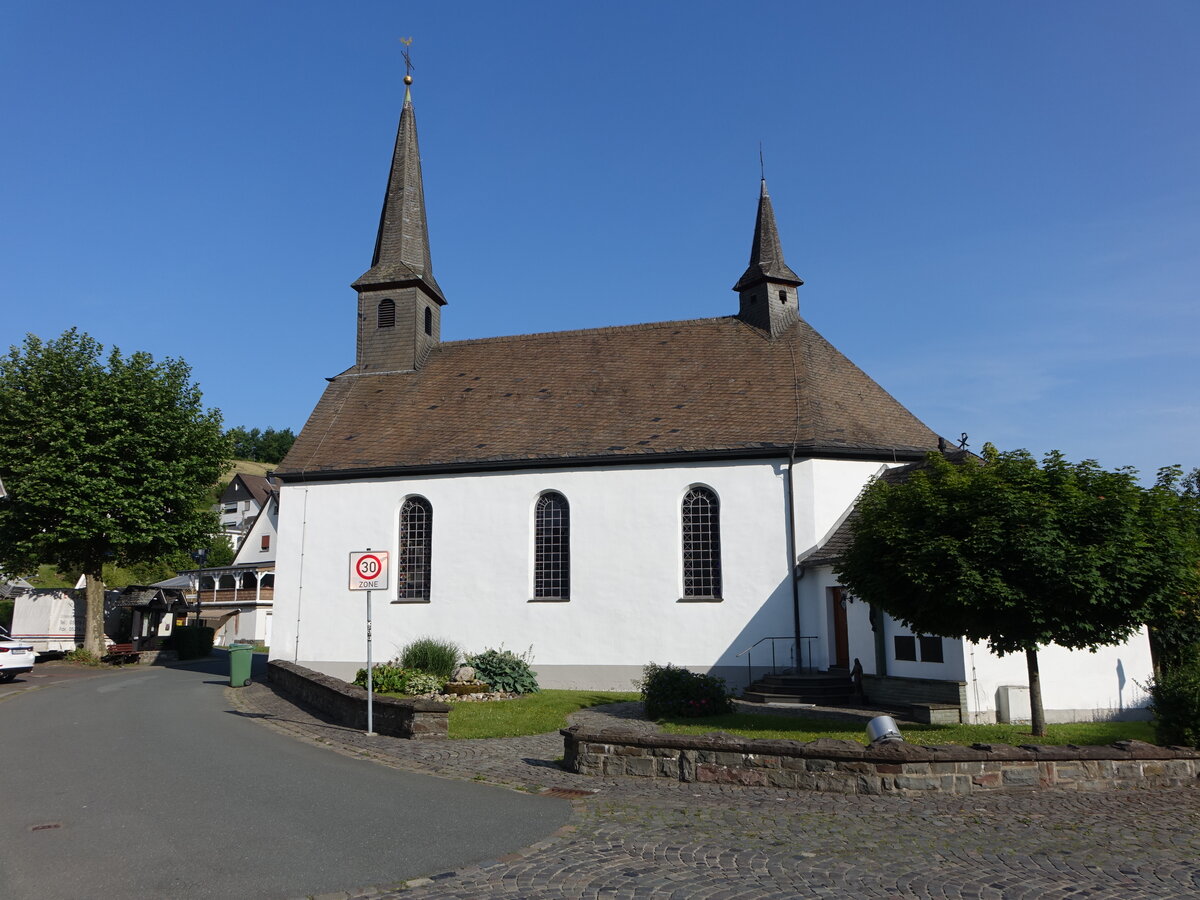 Kckelheim, St. Hubertus Kapelle, erbaut von 1766 bis 1767 (21.06.2025)