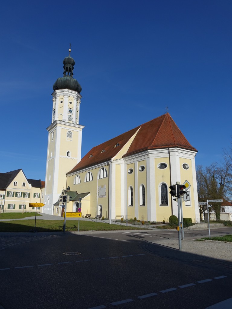 Khbach, ehem. Klosterkirche St. Magnus, erbaut 1687 bis 1688 durch Giovanni Androy (15.04.2015)