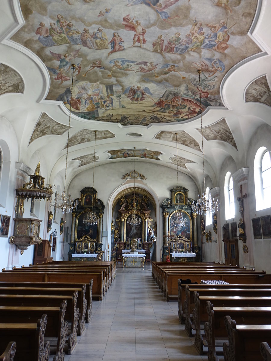 Kmmersbrck, barocker Innenraum der kath. Pfarrkirche St. Antonius (11.06.2017)