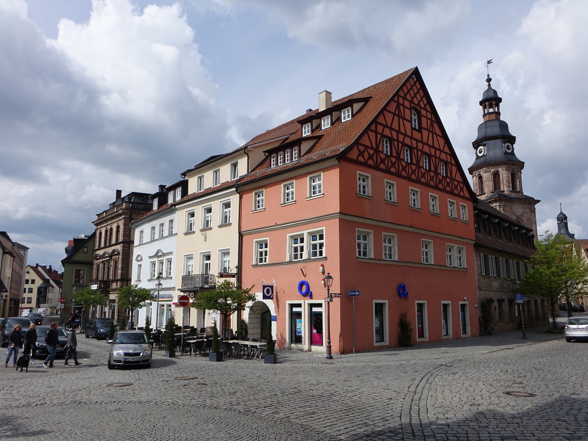 Kulmbach, Gebude und Spitalkirche in der Spitalgasse (16.04.2017)