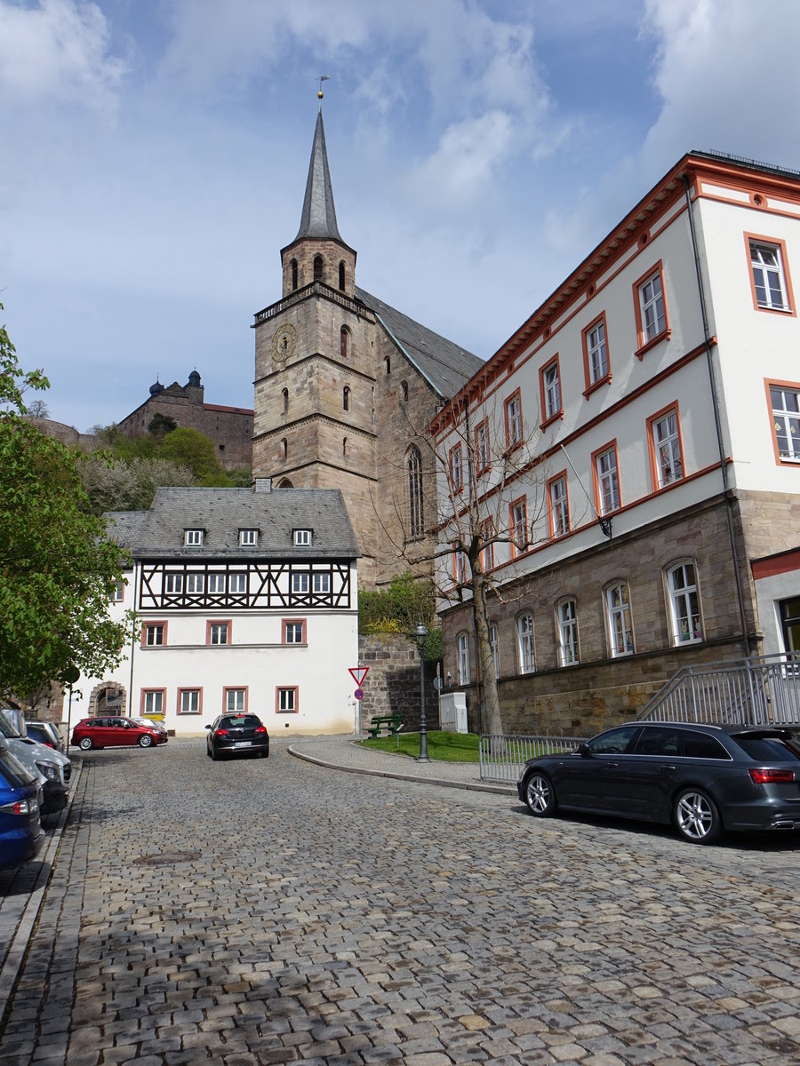 Kulmbach, St. Petri Kirche am Schiessgraben, erbaut von 1559 bis 1568 (16.04.2017)