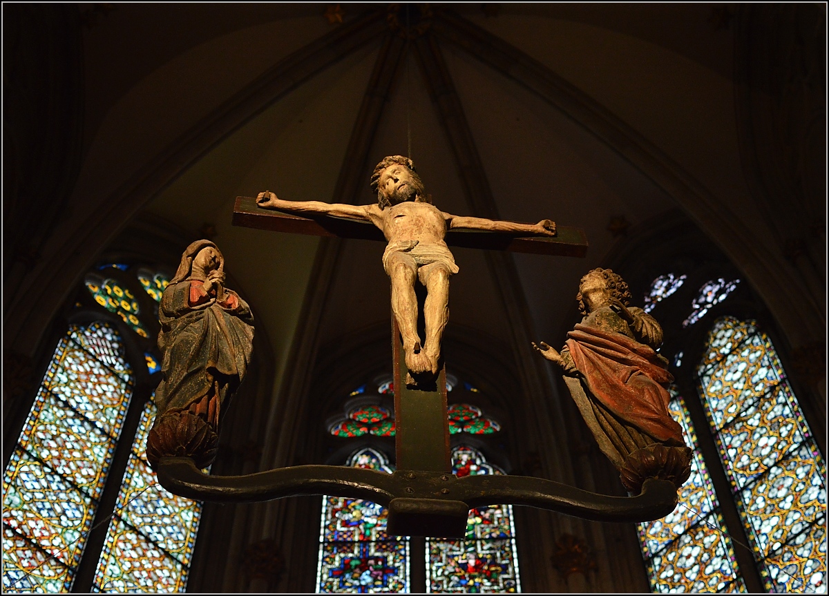 Kunst im Klner Dom - Christusgruppe im Seitenraum des Chors. Frhjahr 2014.