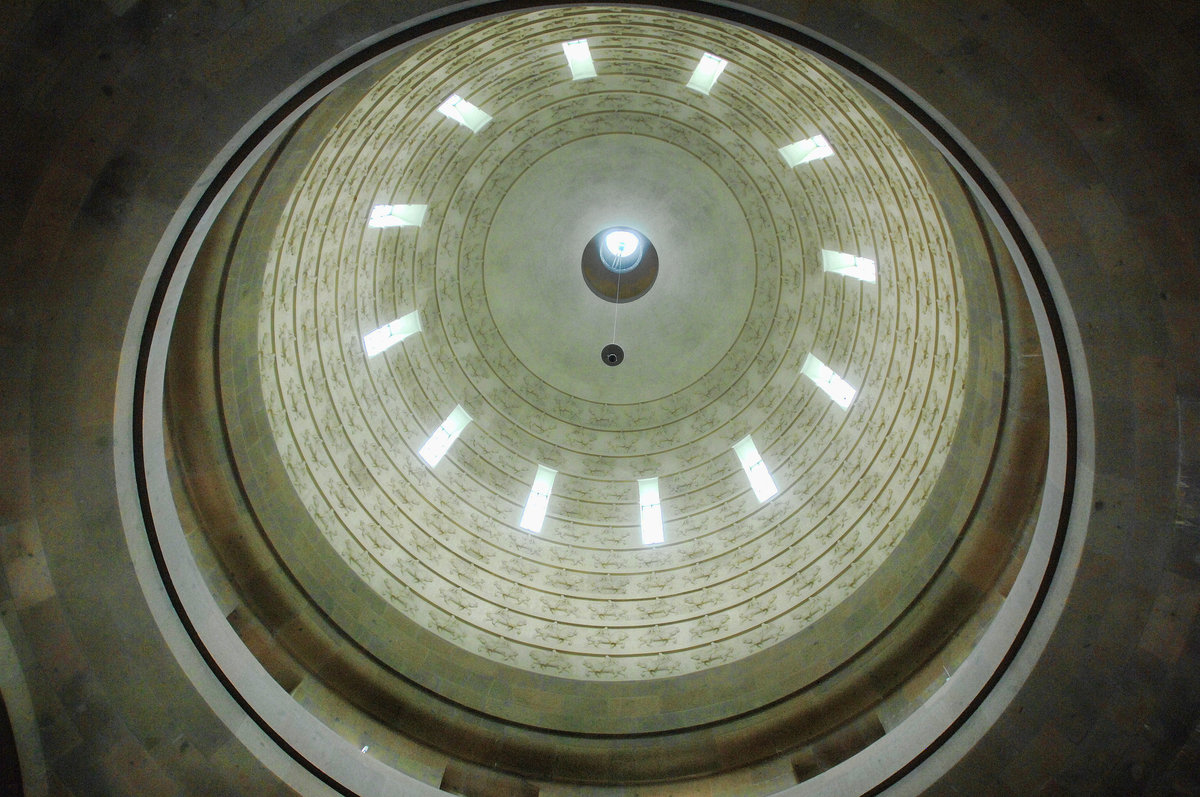 Kuppel der Ruhmeshalle om Vlkerschlachtdenkmal in Leipzig. Aufnahme: 29. April 2017.