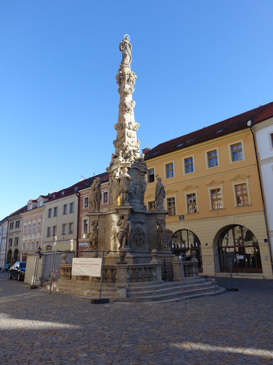 Kutna Hora / Kuttenberg, Mariensule am Sultysova Platz (30.09.2019)