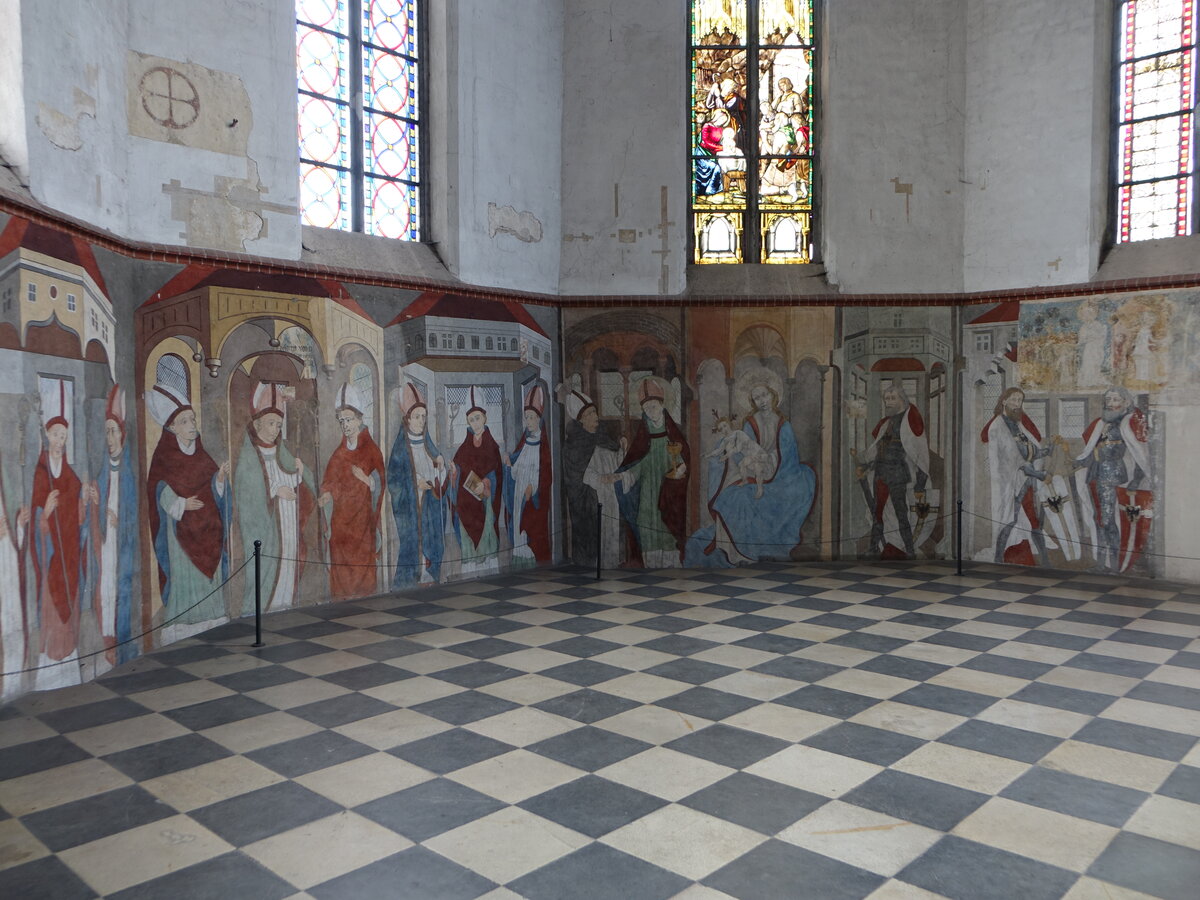 Kwidzyn / Marienwerder, gotische Fresken im Chor der Domkirche (03.08.2021)