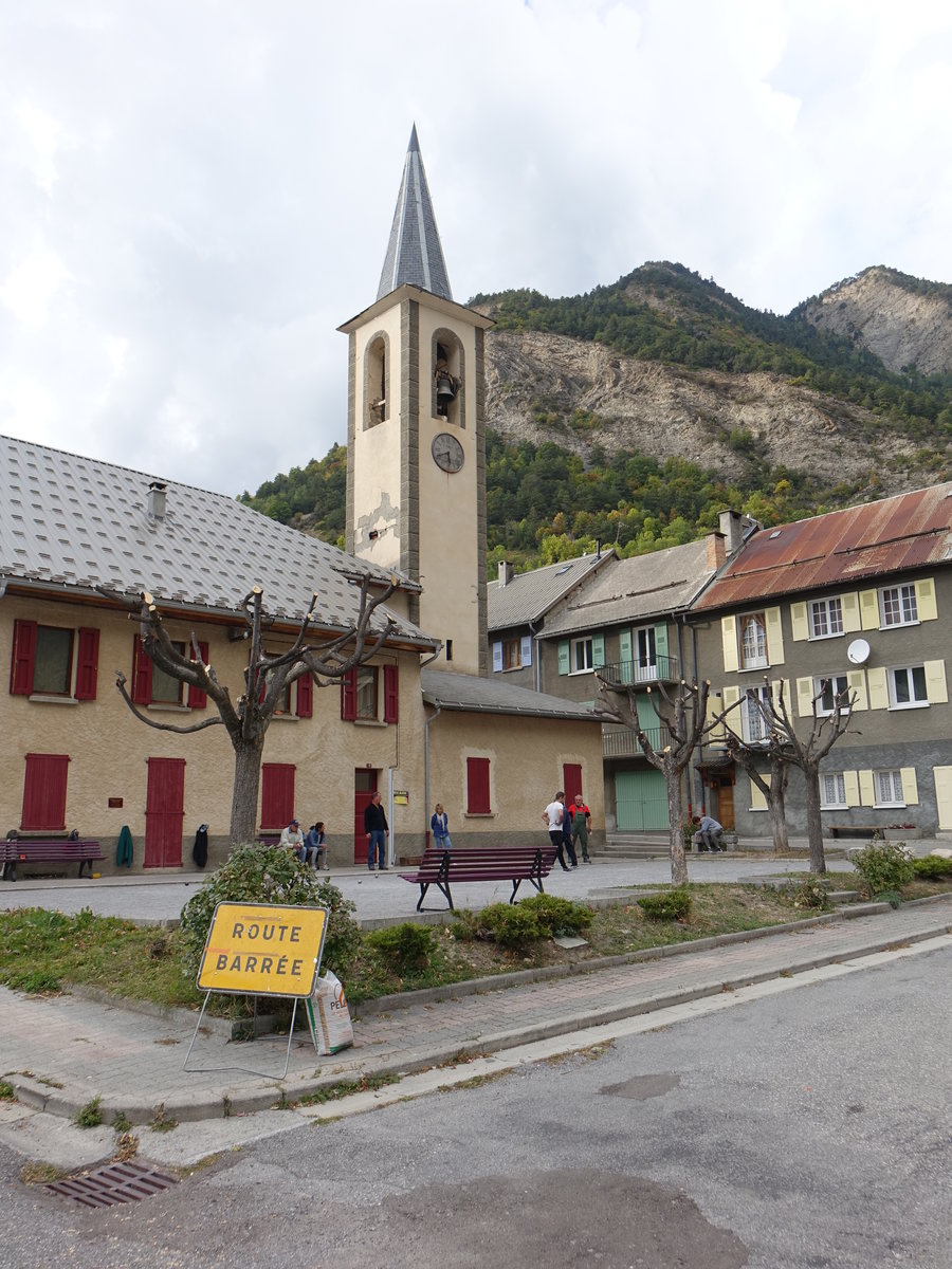 La Condamine-Chtelard, Pfarrkirche St. Devote, erbaut 1822 (23.09.2017)