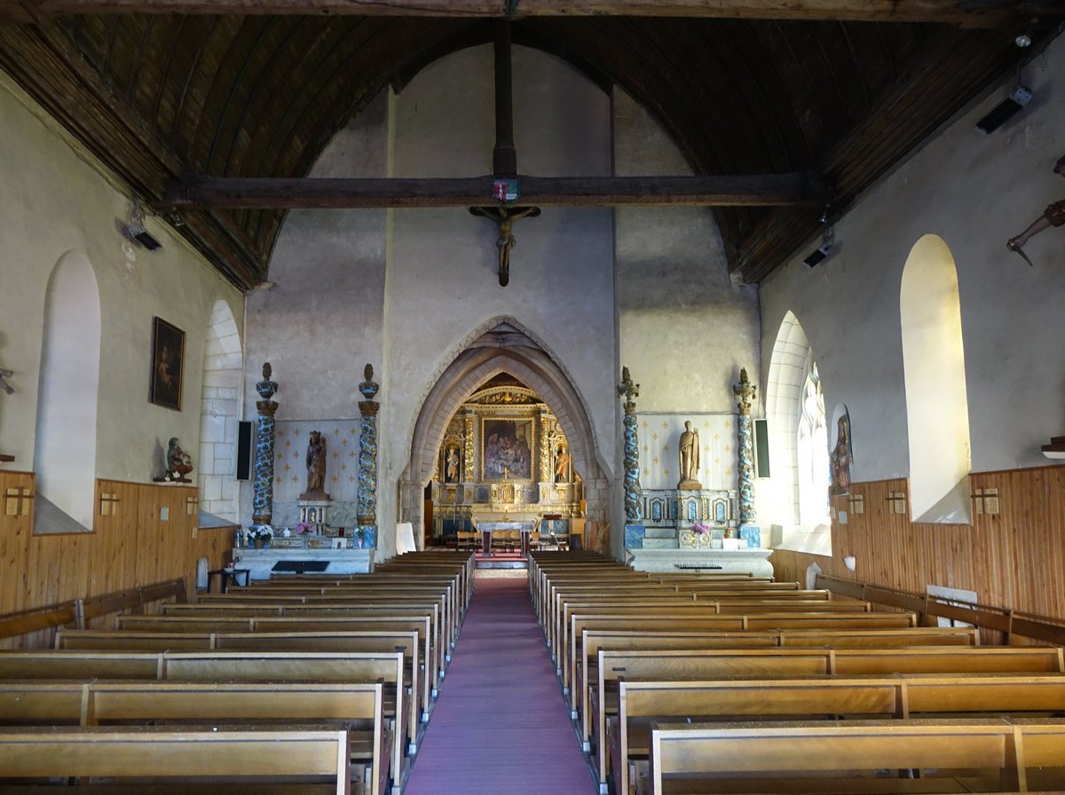 La Ferrire-sur-Risle, Innenraum der St. Georges Kirche (15.07.2016)