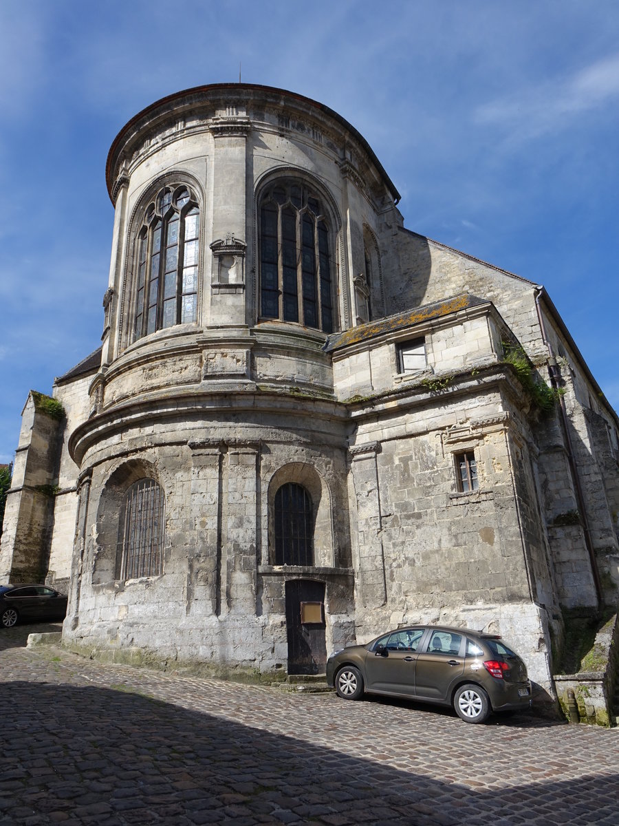 La Ferte-Milon, Notre Dame Kirche, romanisches Kirchenschiff, erbaut im 12. Jahrhundert (10.07.2016)
