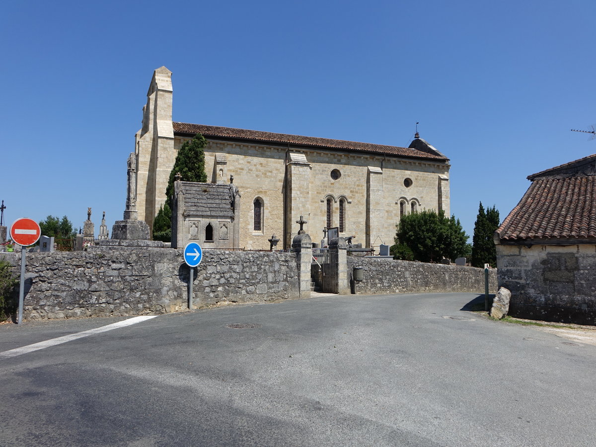 La Sauve, Pfarrkirche Saint-Pierre, gotisch erbaut im 12. Jahrhundert (25.07.2018)
