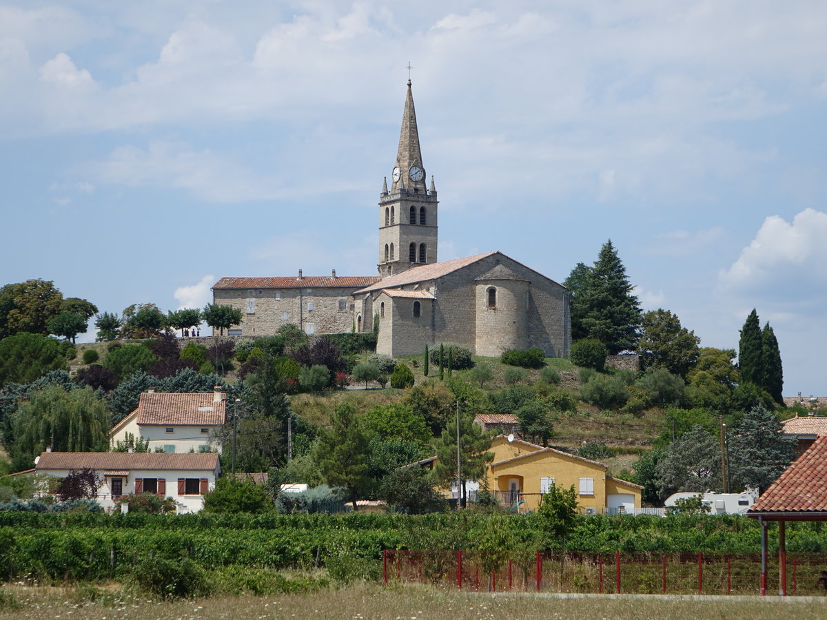 Lablachère, Pfarrkirche Saint-Julien, erbaut bis 1514 (31.07.2018)