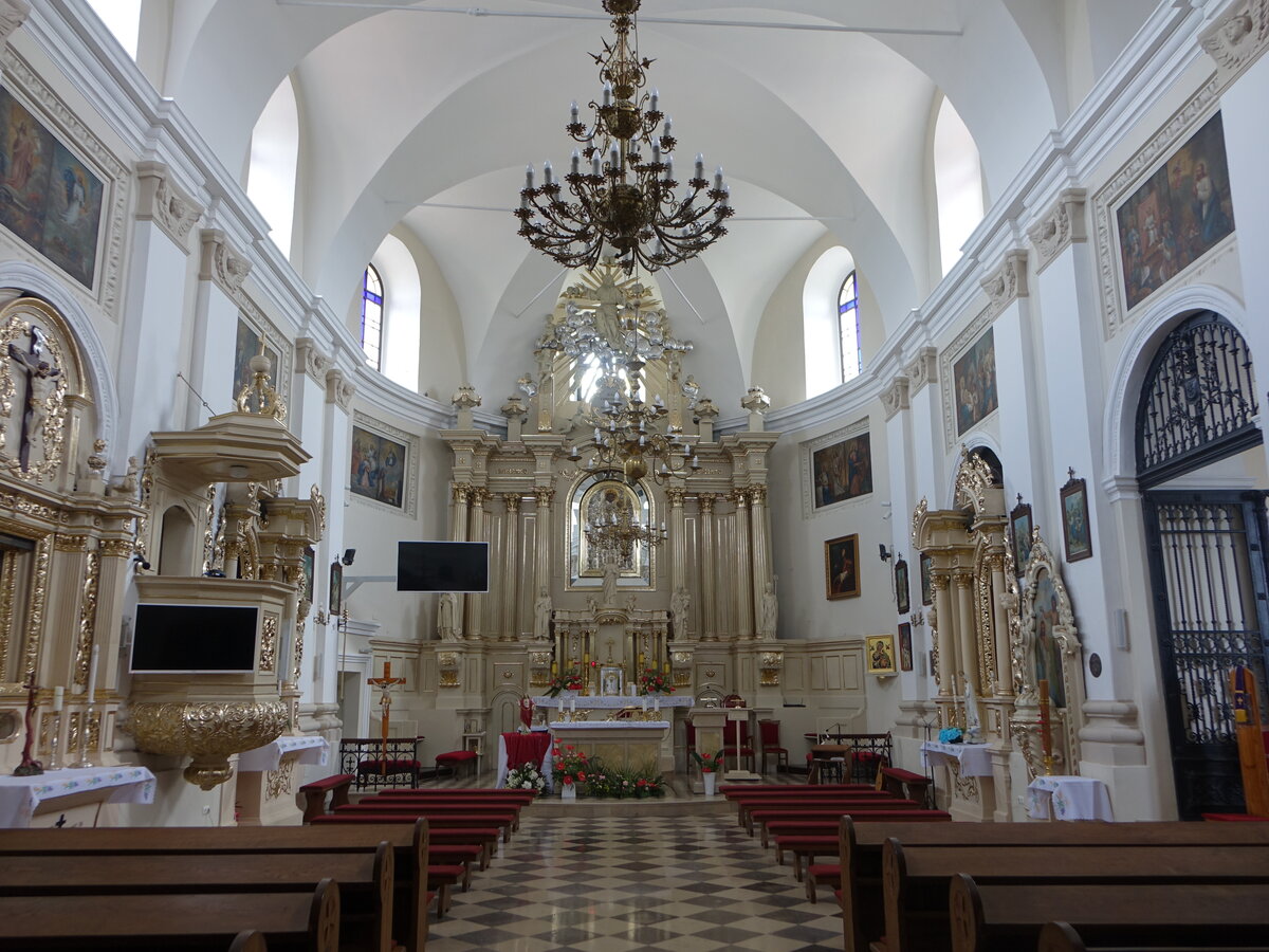 Labunie, barocker Innenraum der Pfarrkirche St. Dominikus (16.06.2021)