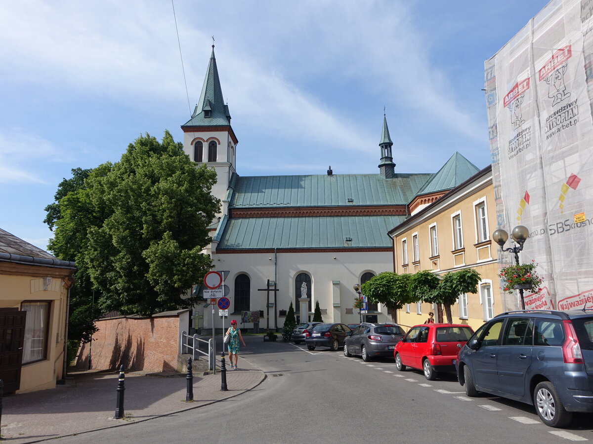 Lancut, Pfarrkirche St. Stanislaw, erbaut von 1896 bis 1900 (17.06.2021)