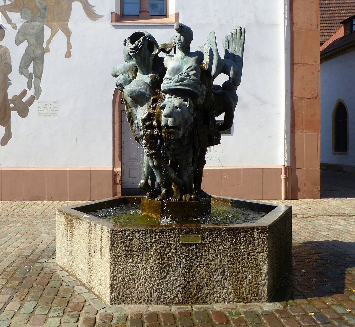 Landau, Brunnen vor dem ehemaligen Stdtischen Kaufhaus, Sept.2017