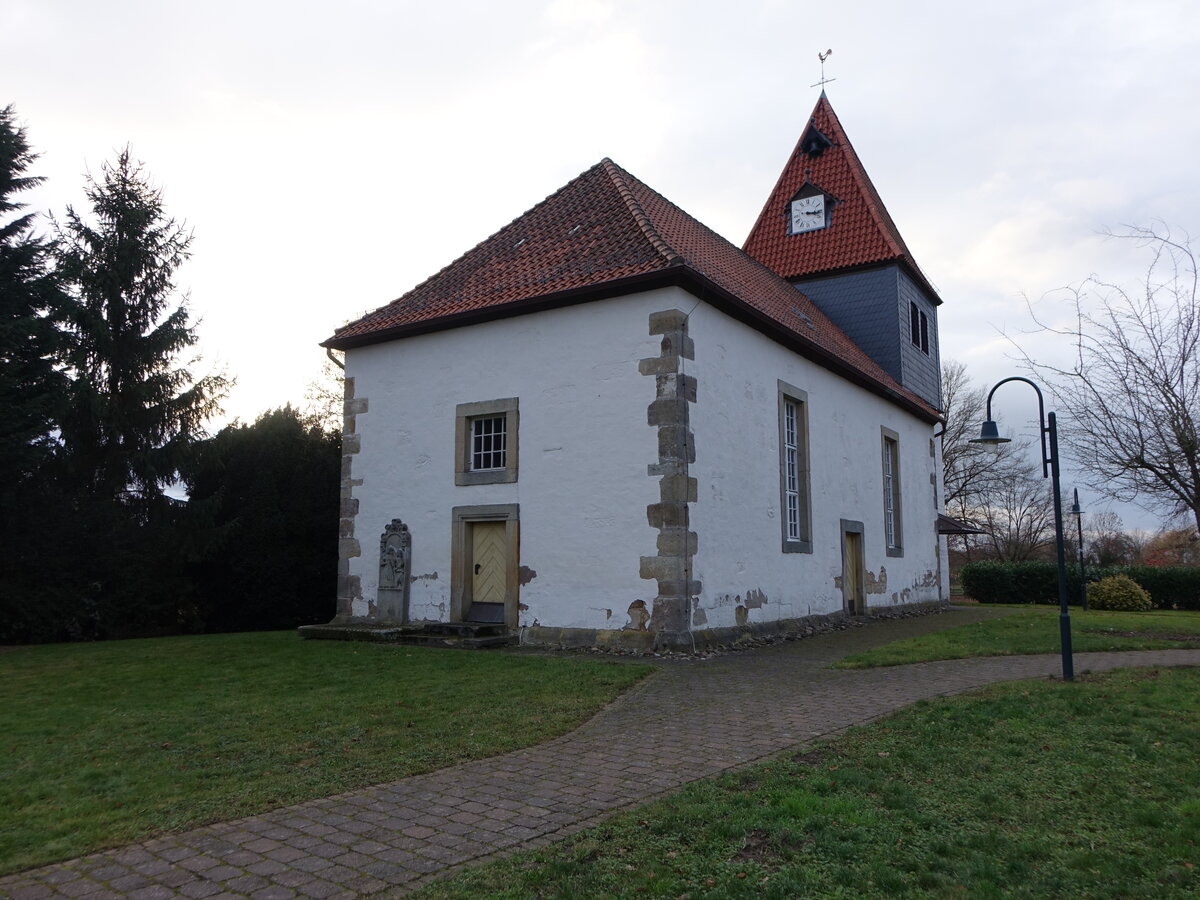 Landringhausen, evangelische St. Severin Kirche, erbaut 1753 (06.12.2025)