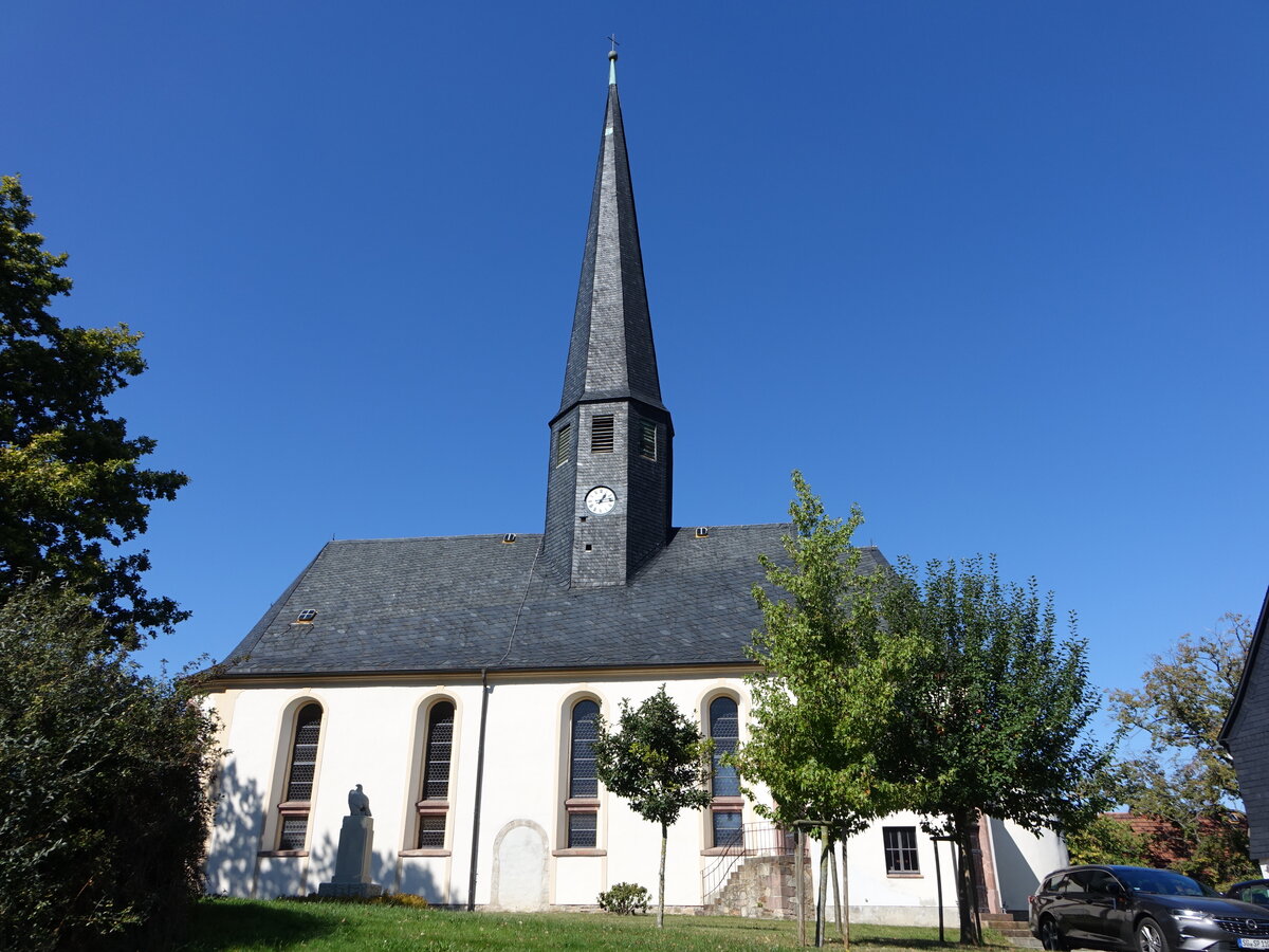 Langenchursdorf, evangelische Kirche, erbaut ab 1202 (16.09.2023)