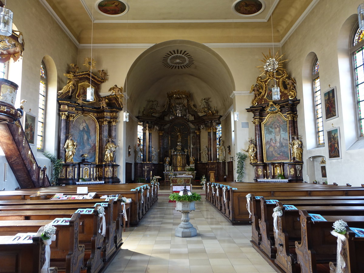 Langendorf, Innenraum der kath. Pfarrkirche St. Vitus (07.07.2018)