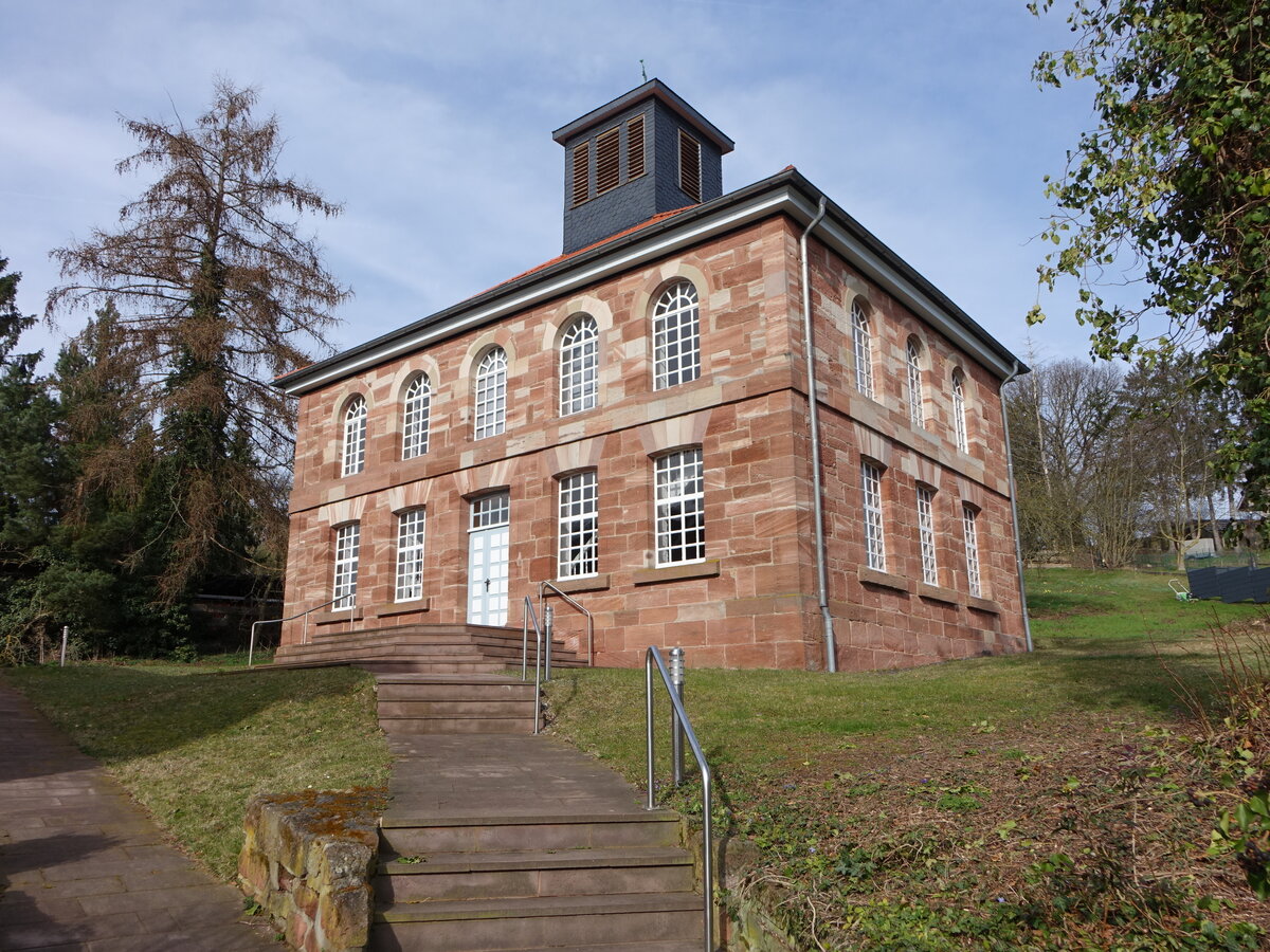 Langenhain, evangelische Kirche, erbaut 1837 von Johann Friedrich Matthei (17.03.2024)