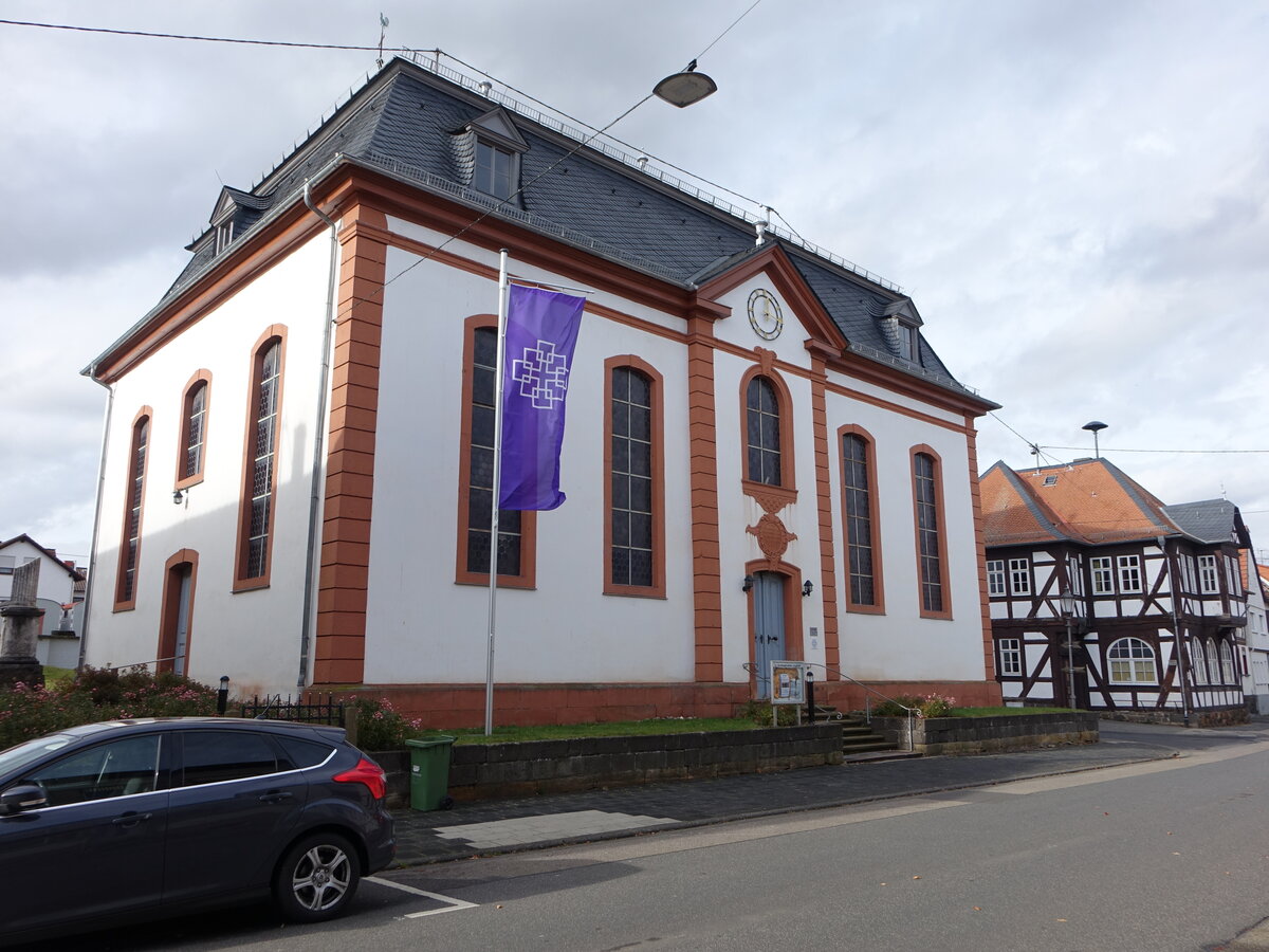 Langsdorf, evangelische Dorfkirche, erbaut 1782 (31.10.2021)