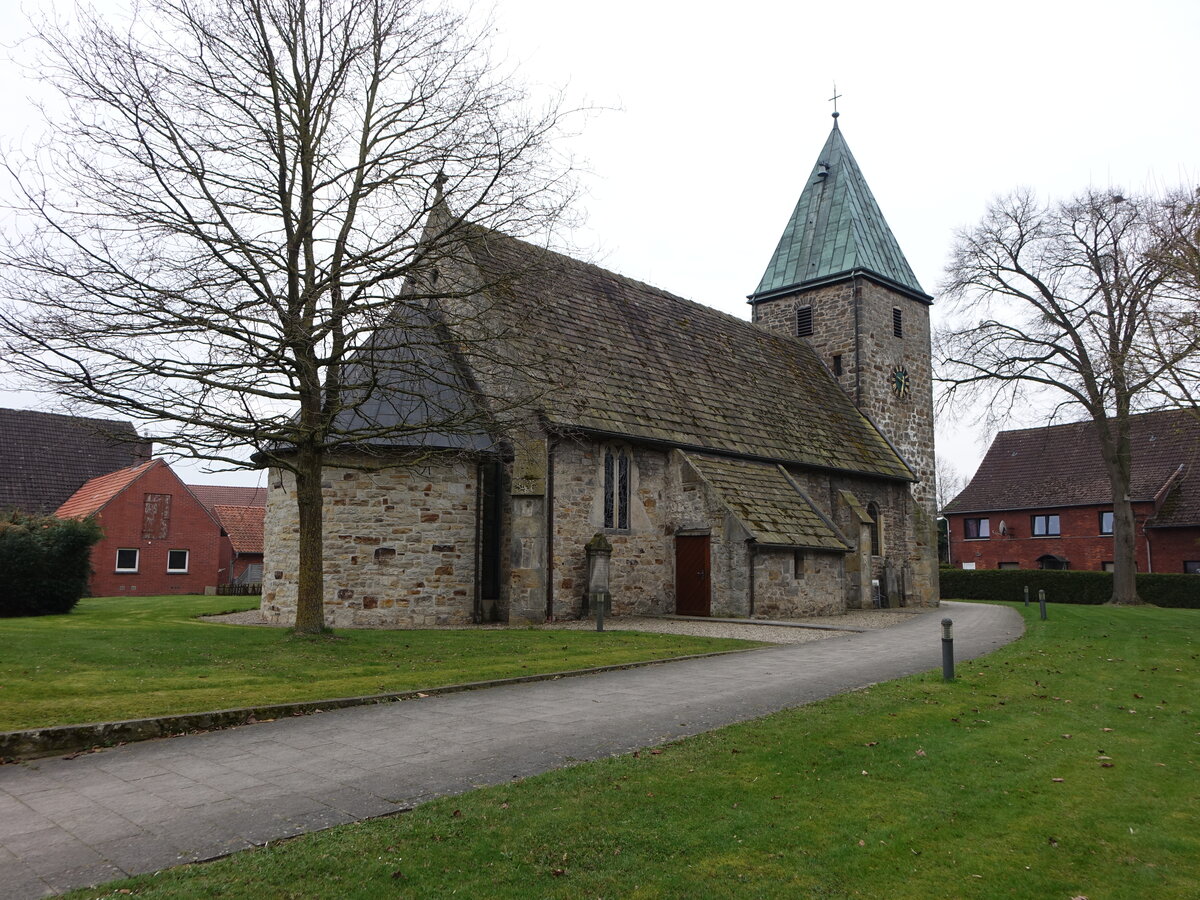 Lauenhagen, evangelische Maria Magdalena Kirche, erbaut ab 1253 (24.03.2026)