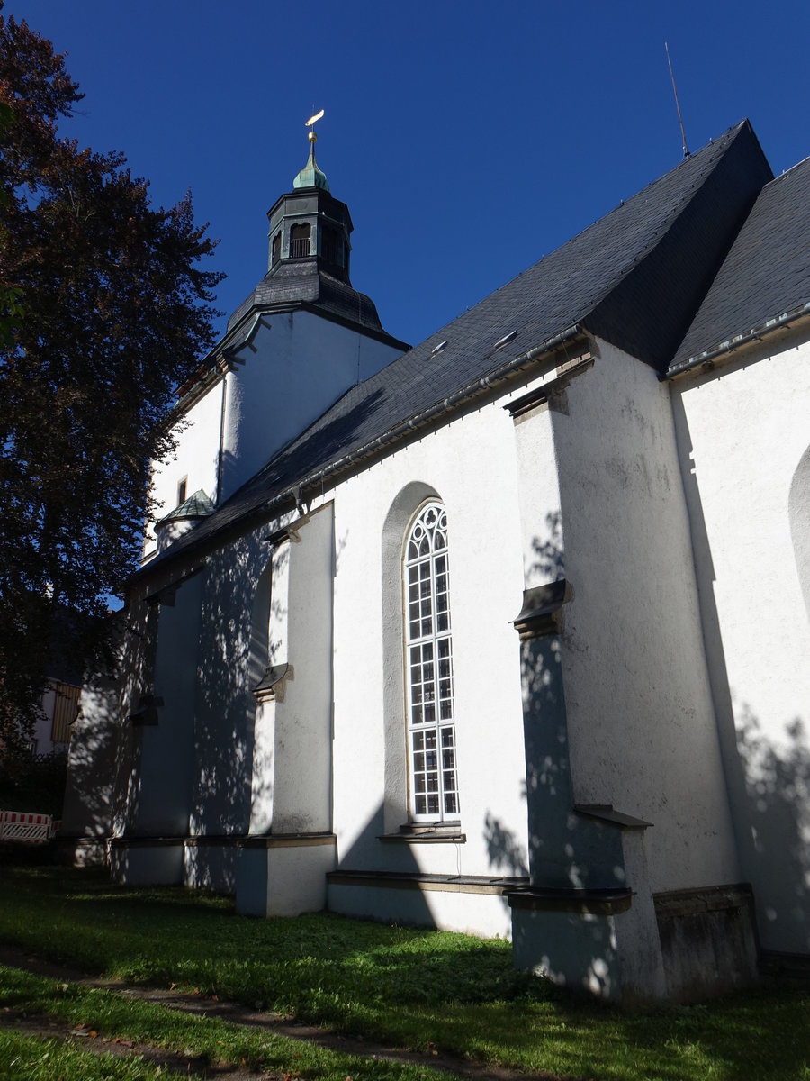 Lauenstein, evangelische St. Marien Kirche, erbaut von 1596 bis 1602 von Gnther von Bnau (04.10.2020)
