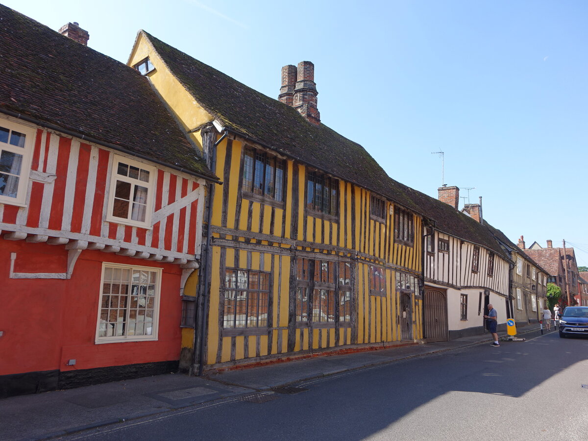 Lavenham, Fachwerkhuser in der High Street (07.09.2023)