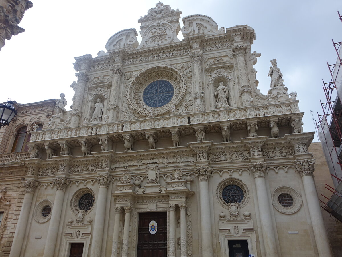 Lecce, Basilika Santa Croce in der Via Umberto I., erbaut Ende des 16. Jahrhundert (03.03.2023)
