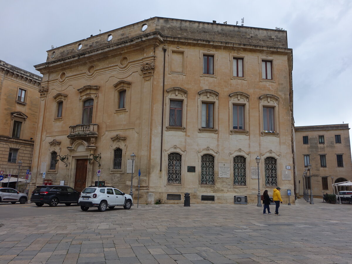 Lecce, historisches Rathaus an der Piazza Sant Oronzo (03.03.2023)