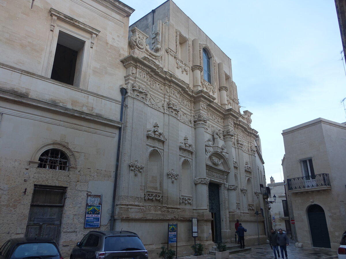 Lecce, Pfarrkirche St. Angelo, erbaut ab 1663 (03.03.2023)
