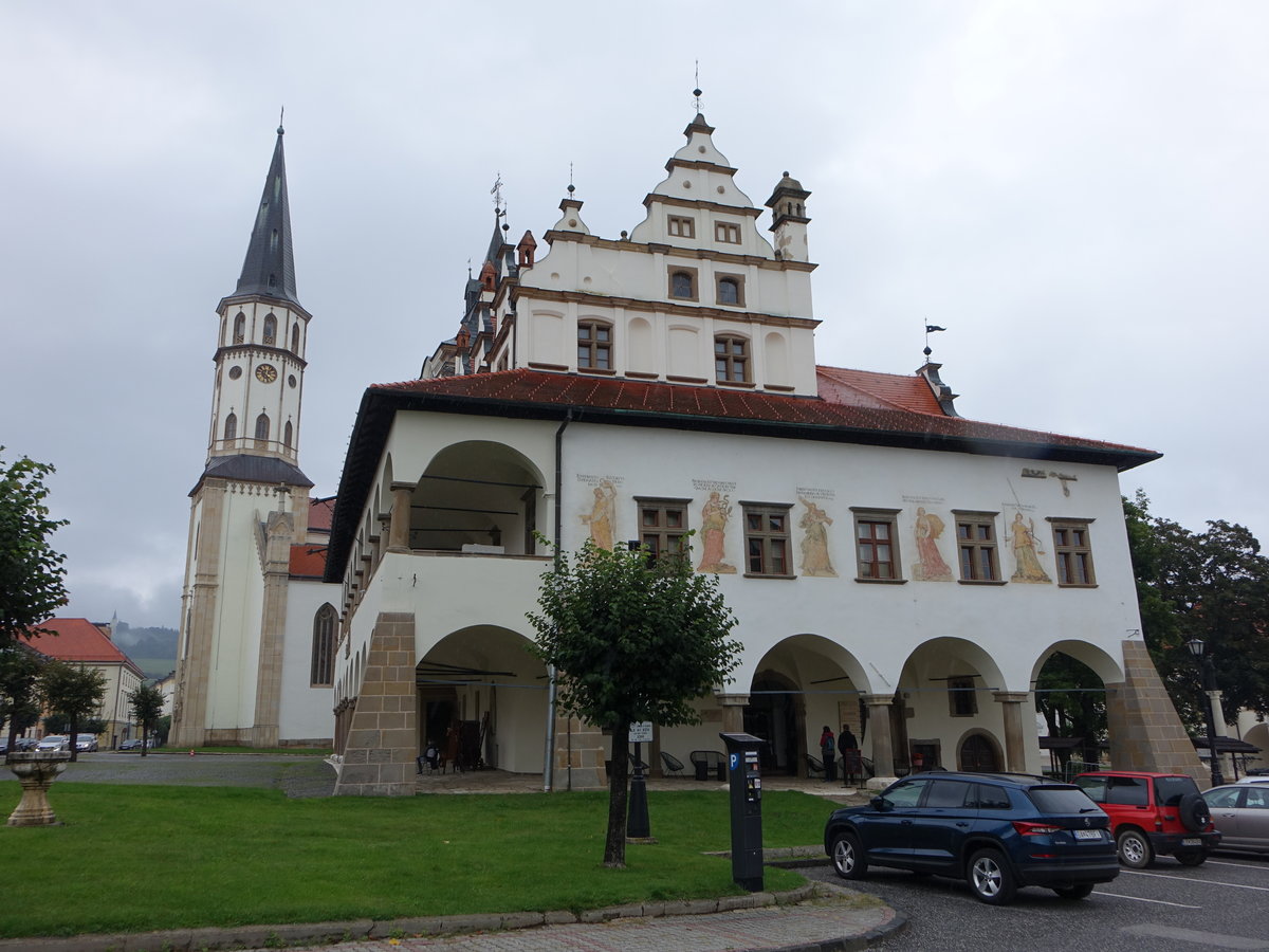 Lecova / Leutschau, Fassade des Renaissance Rathaus (01.09.2020)