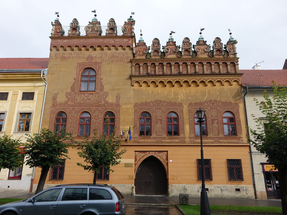 Lecova / Leutschau, historisches Gebude am Namesti Majstra Pavla (01.09.2020)