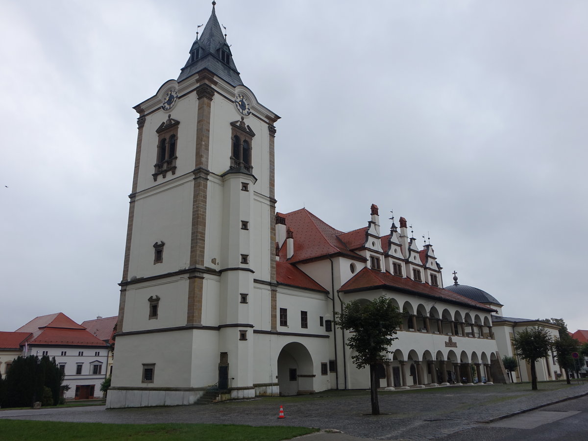 Lecova / Leutschau, Renaissance Rathaus am Hauptplatz, erbaut von 1551 bis 1559 anstelle einer gotischen Markthalle (01.09.2020)
