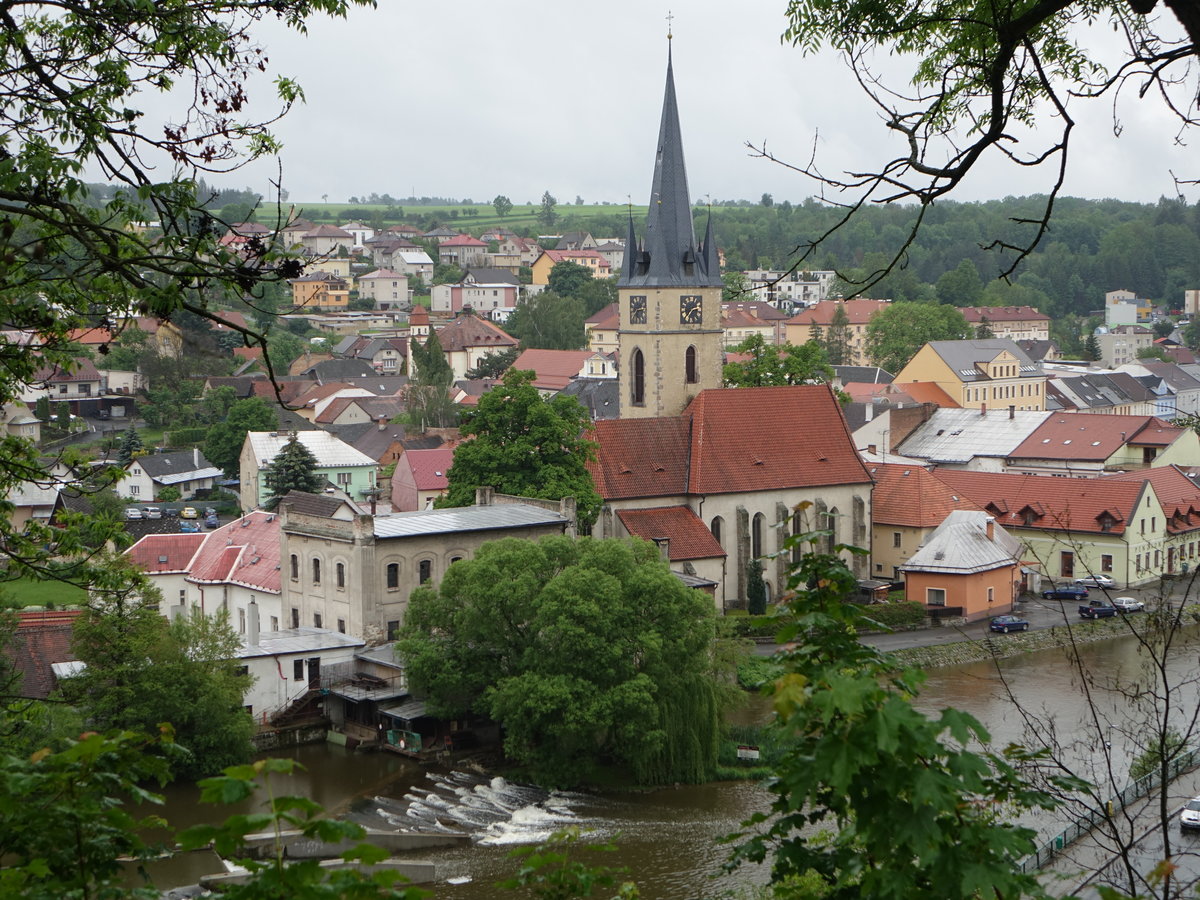 Ledec nad Szavou, gotische St. Peter und Paul Kirche, erbaut im 14. Jahrhundert (28.05.2019)