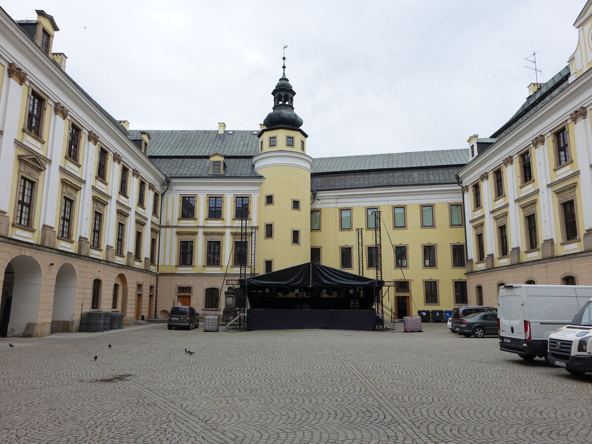 Legnica / Liegnitz, Innenhof der Ritterakademie, erbaut 1726 im Barockstil (15.09.2021)