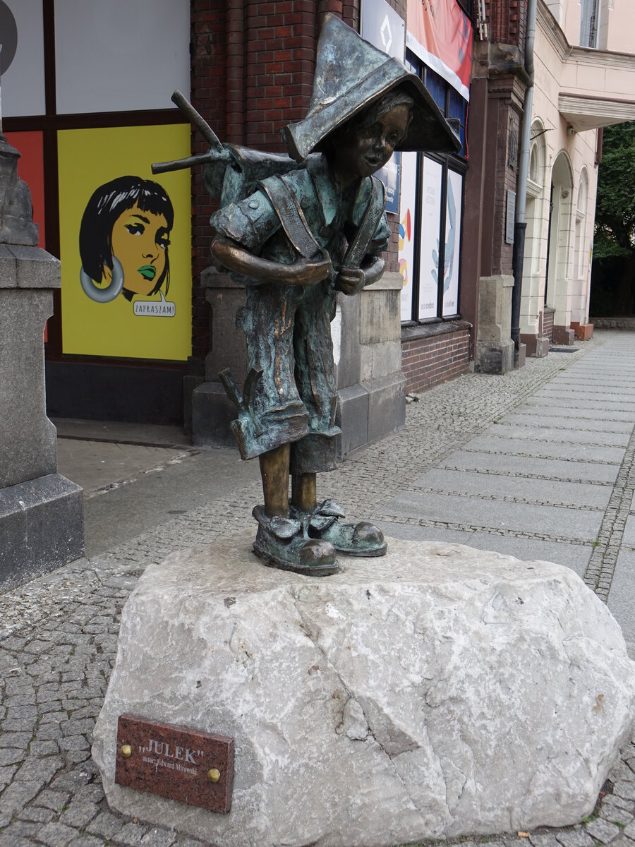 Legnica / Liegnitz, Julek Figur am Plac Kathedraly (15.09.2021)