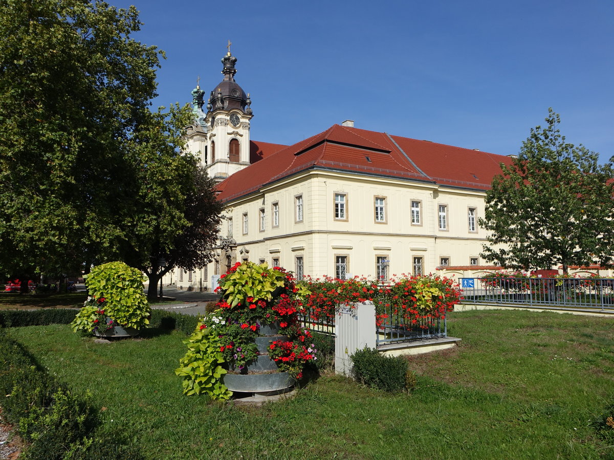 Legnickie Pole / Wahlstatt, Benediktinerabtei, erbaut im 18. Jahrhundert durch Kilian Ignaz Dientzenhofer (03.10.2020)