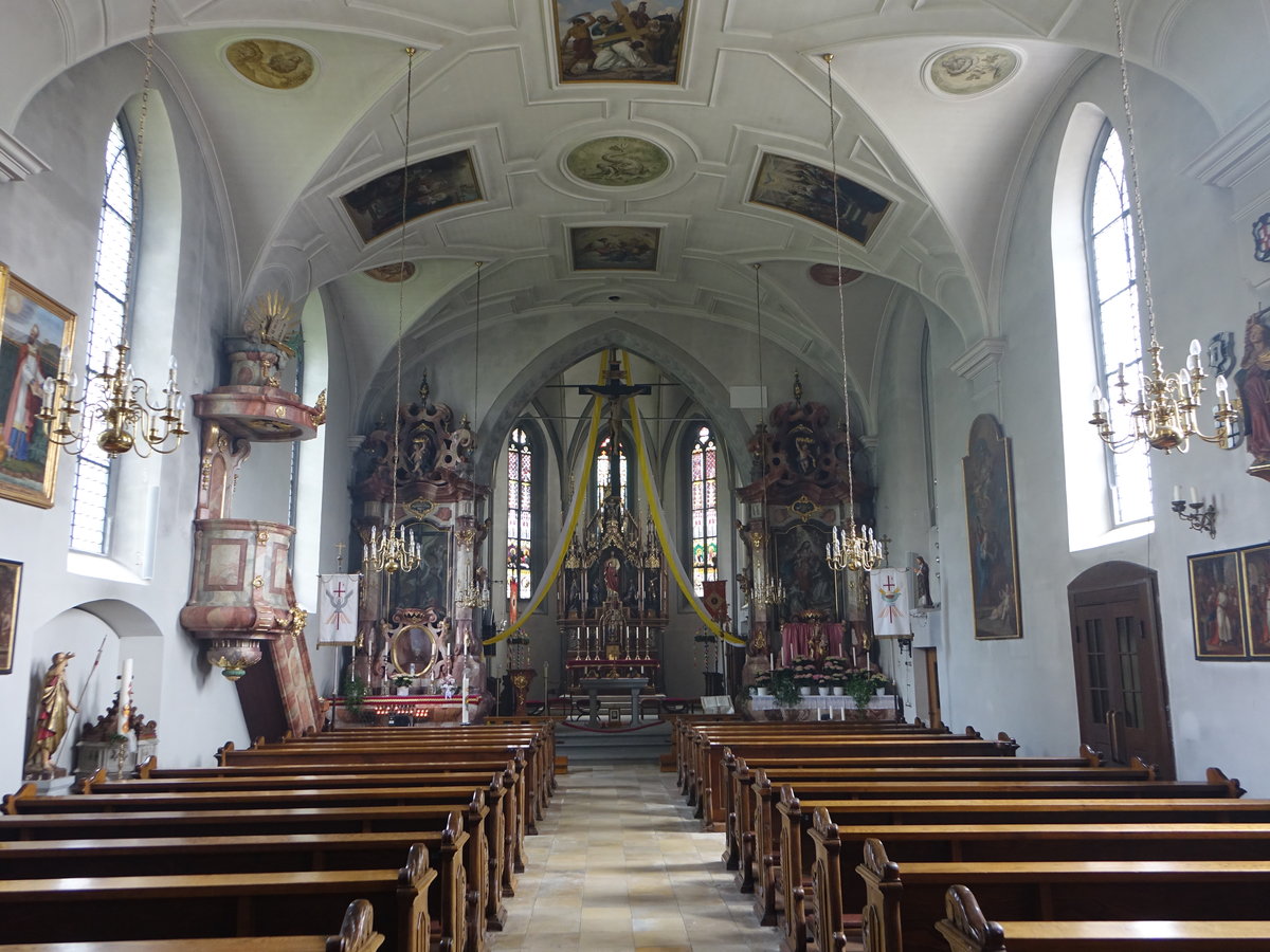 Leipferdingen, barocker Innenraum der Wallfahrtskirche St. Michael (25.05.2017)