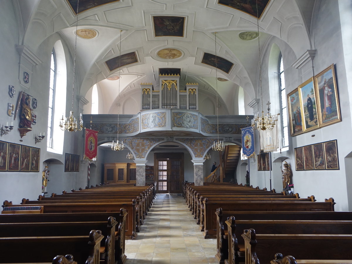 Leipferdingen, Orgelempore in der Wallfahrtskirche St. Michael (25.05.2017)