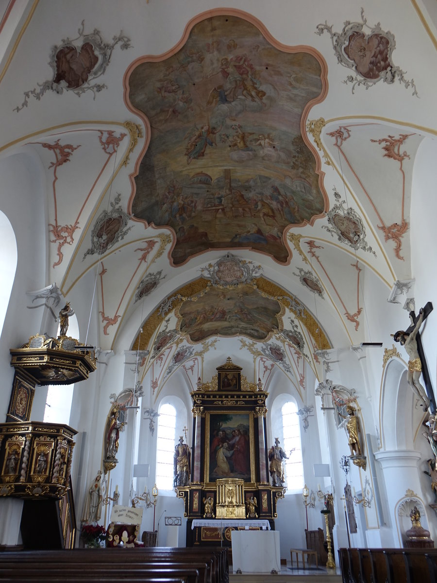 Lengdorf, barocke Ausstattung in der Pfarrkirche St. Petrus (25.03.2017)