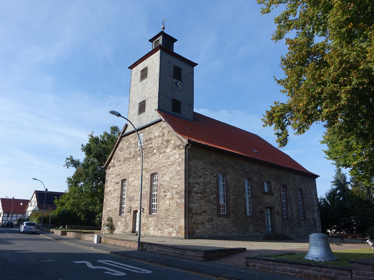 Lenglern, evangelische St. Martini Kirche, erbaut von 1780 bis 1784 (28.09.2023)